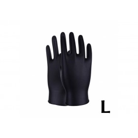 Gants de Protection en Nitrile Noir (x100pcs) L